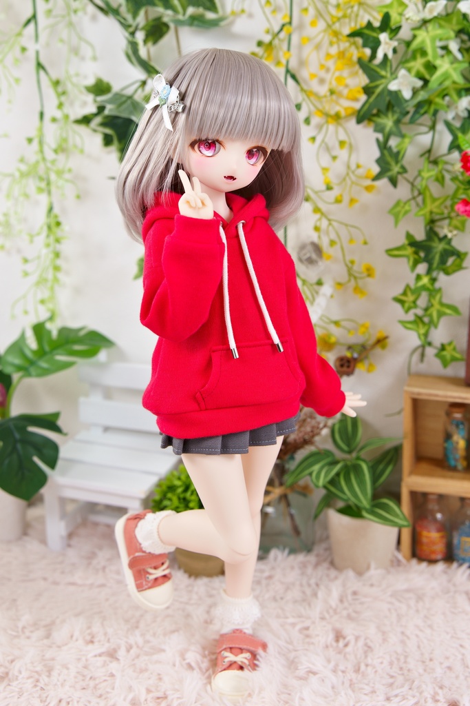 パーカー&ミニプリーツスカートセット