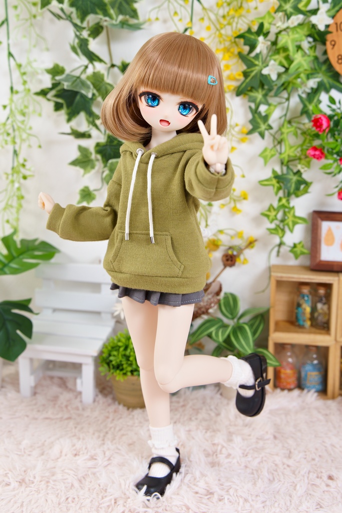 パーカー&ミニプリーツスカートセット