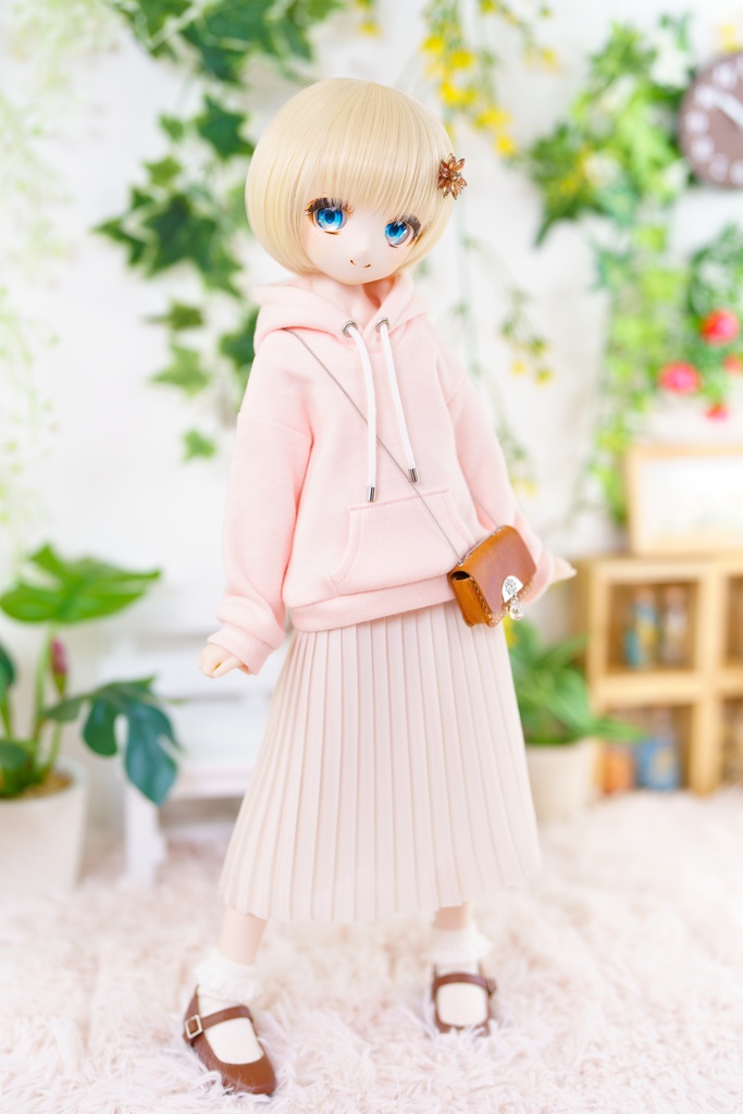 パーカー&ロングプリーツスカートセット [MDD・ドール服]
