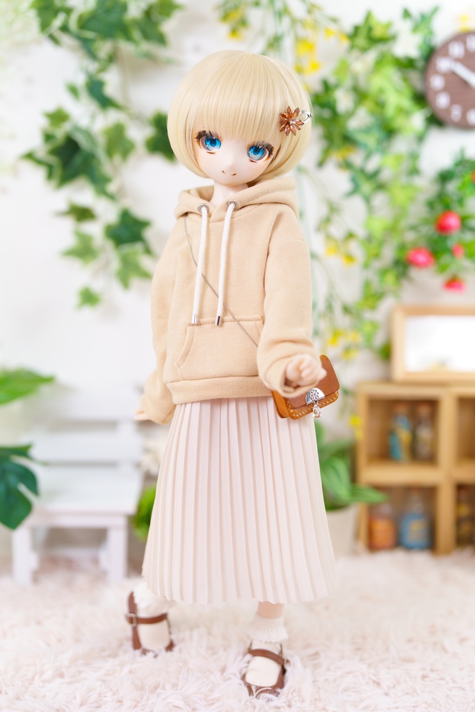 パーカー&ロングプリーツスカートセット [MDD・ドール服]