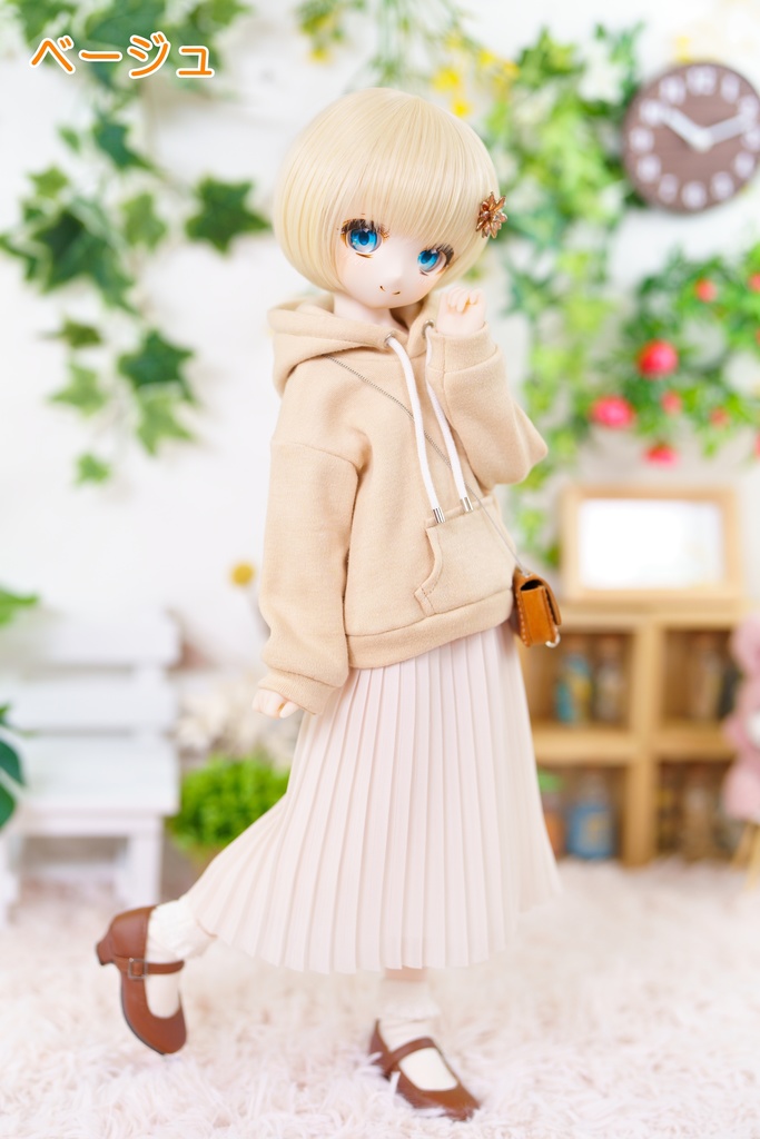 パーカー&ロングプリーツスカートセット [MDD・ドール服]