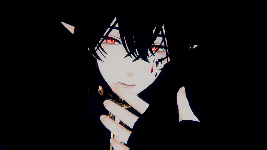 【水瀬専用】吸血鬼風目+メイク+表情アニメーション