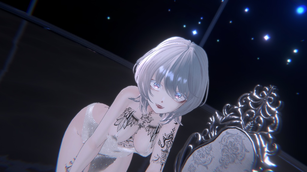 【桔梗専用】動く!!流れ雲と銀河の瞳+タトゥー