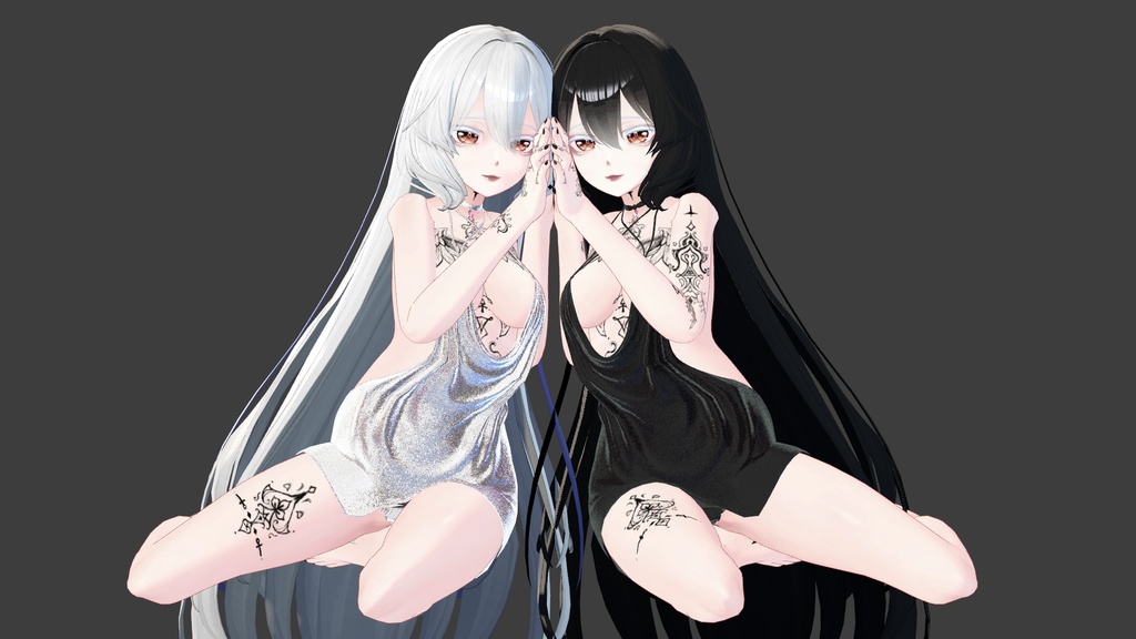 【女性アバター用】双子ポーズ