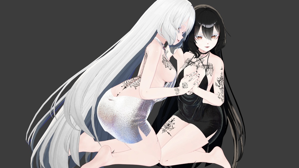 【女性アバター用】双子ポーズ