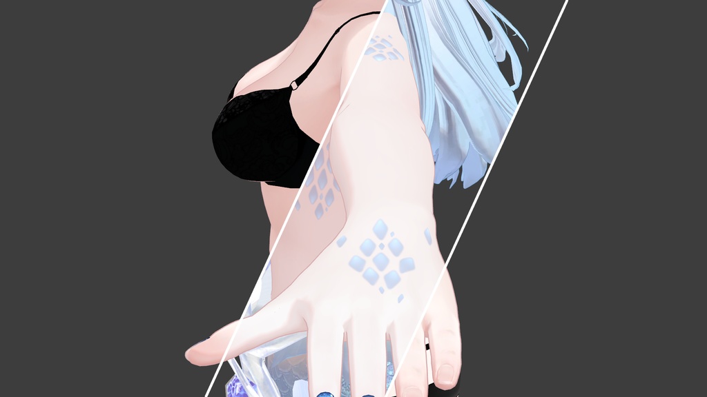 【森羅shinra用】動く!!深い海の瞳+メイクアップテクスチャ