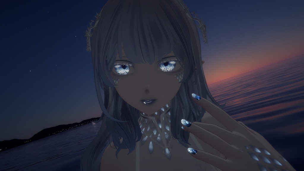 【森羅shinra用】動く!!深い海の瞳+メイクアップテクスチャ