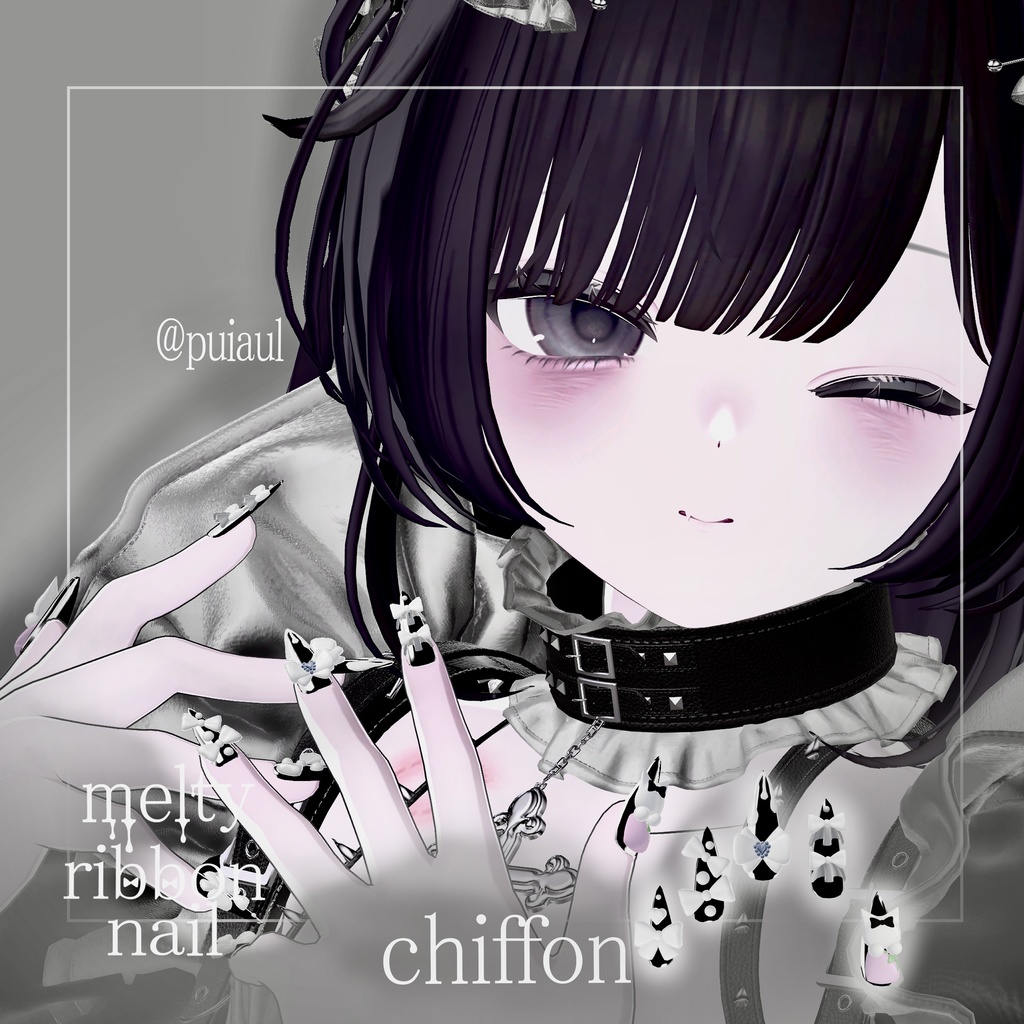 【SALE】【11アバター対応】꒦꒷melty ribbon nail꒷꒦