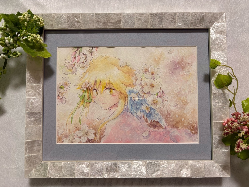 額装原画)桜の下で