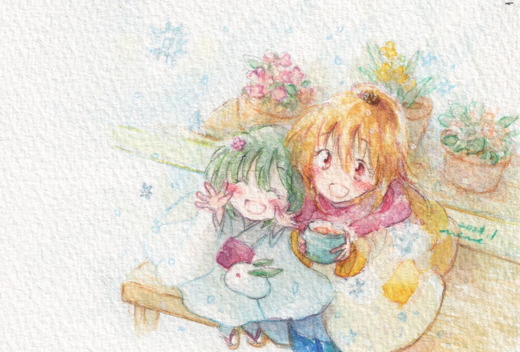 額装原画)温室を六花で飾ろう