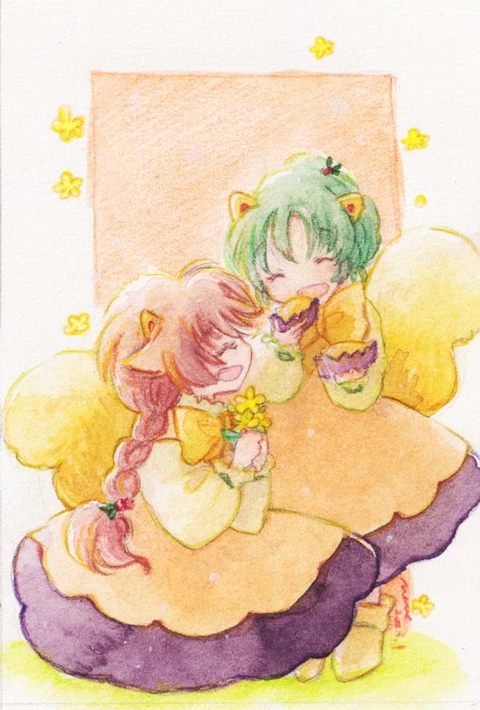 額装原画）チェロとロロ