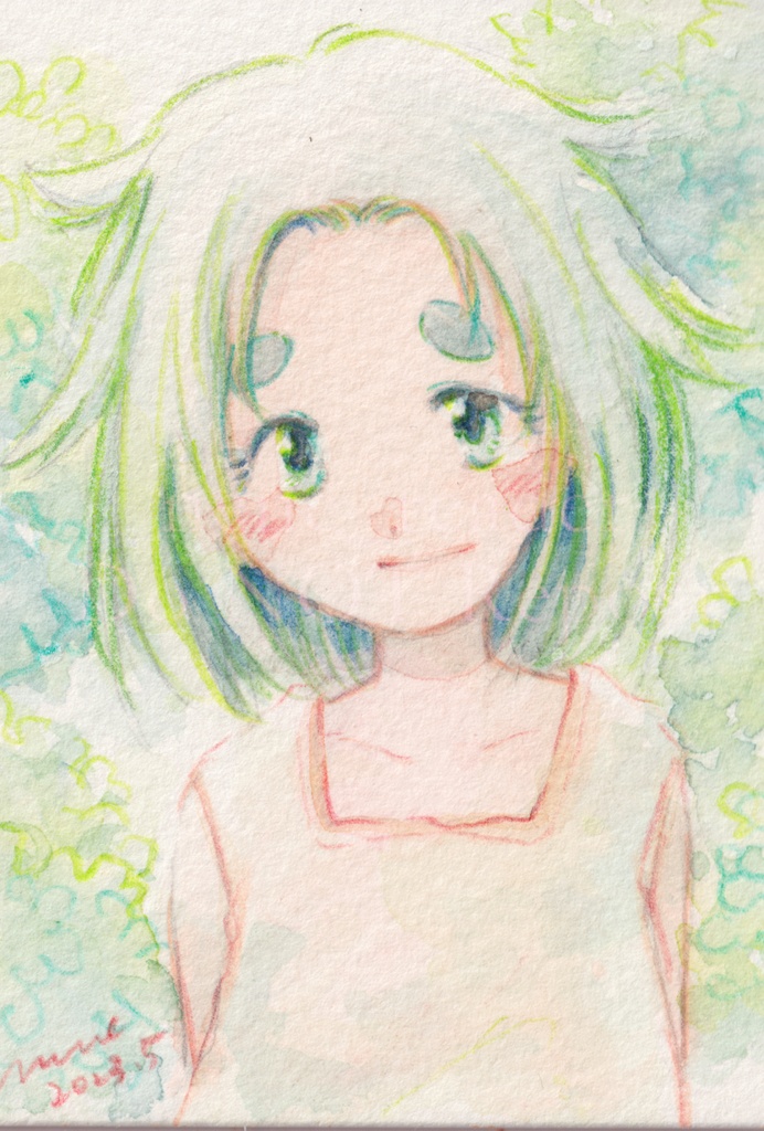 ATCサイズ原画）きみが笑うのは