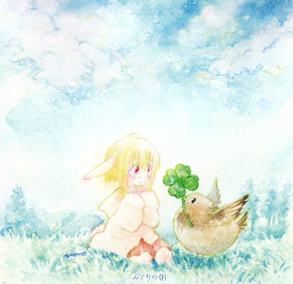 額装原画）みどりの朝