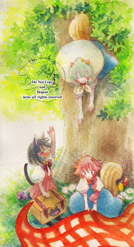額装原画）お茶会日和