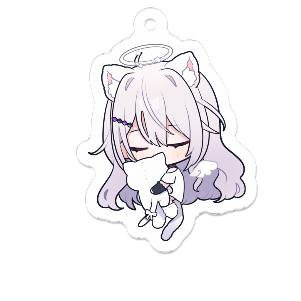 ネムネムしろねこてんし アクリルキーホルダー