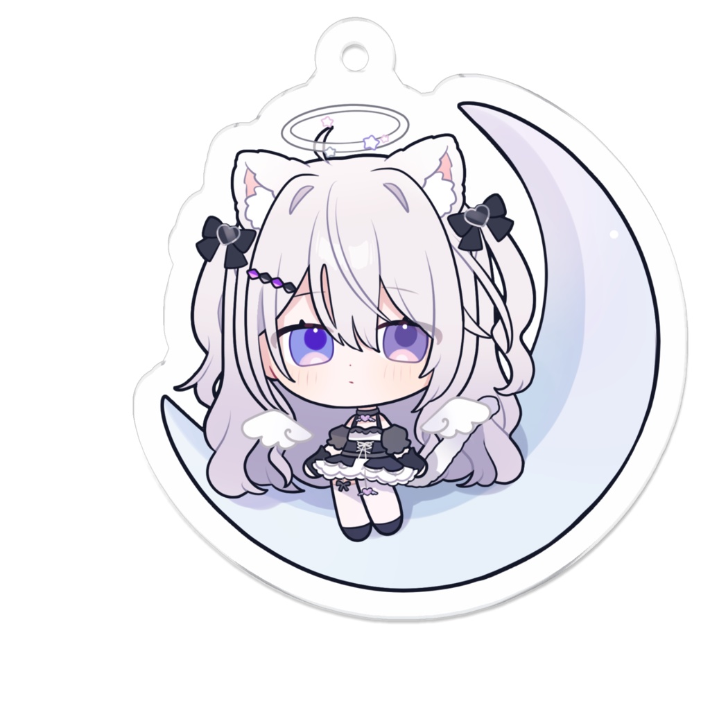 月でユラユラ ミニねむりアクリルキーホルダー