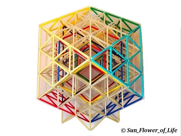 立体フラワーオブライフ［マカバ］　3D Flower of Life  [Merkaba]