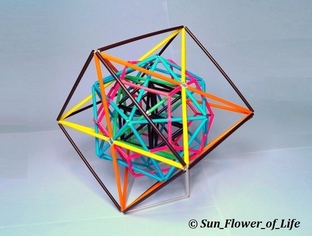 立体メタトロンキューブ［顔料の三原色］　3D Metatron’s Cube  [The Three Primary Colors of Pigment]