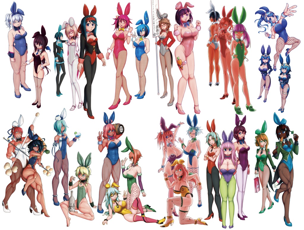 【2023年】オリキャラA3壁掛けリングカレンダー・『卯』【バニーガール】