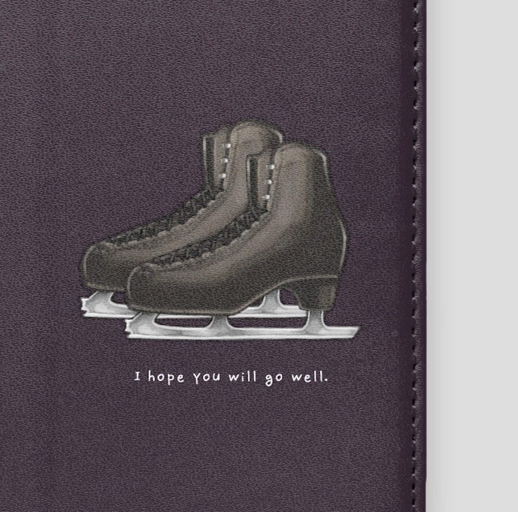 手帳型Androidケース【黒/赤バラ】