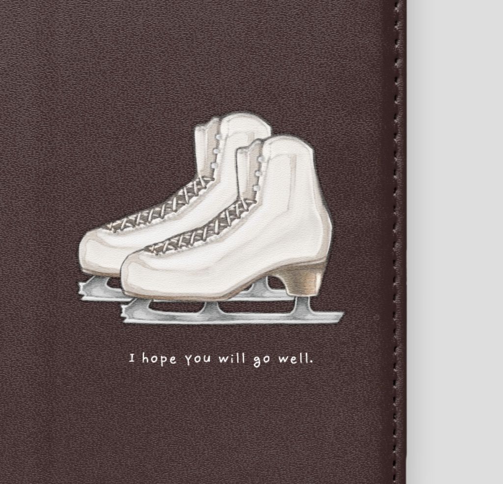 手帳型Androidケース【白/桃バラ】