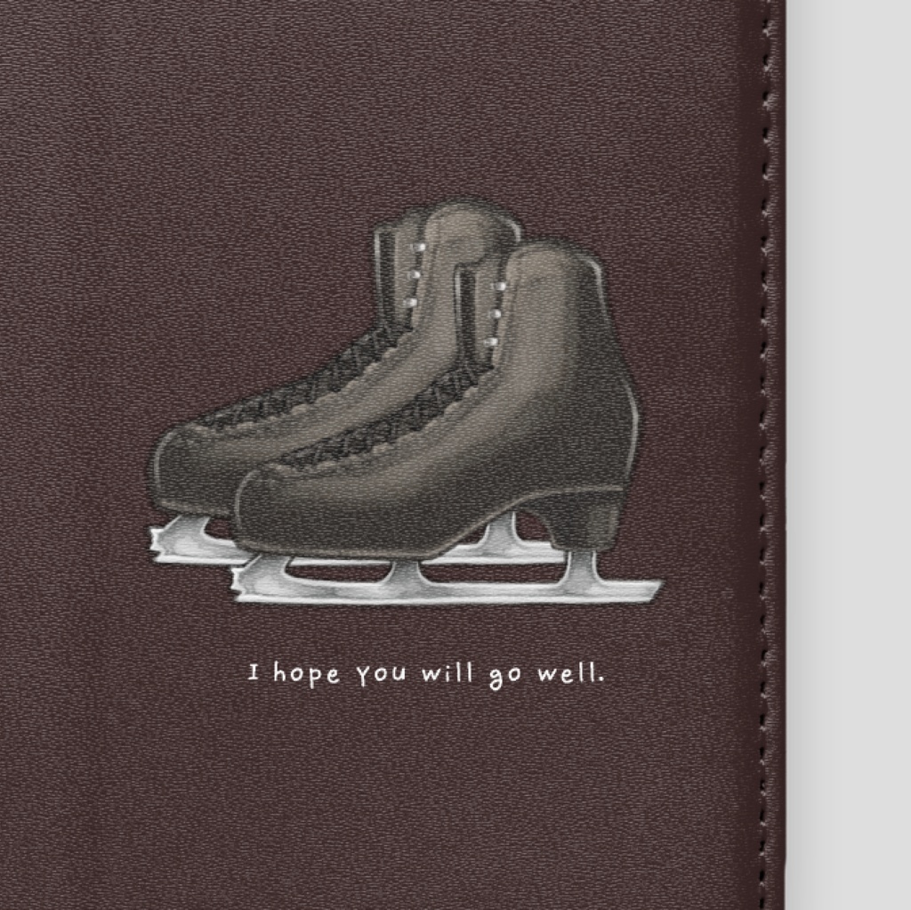 手帳型Androidケース【黒/桃バラ】