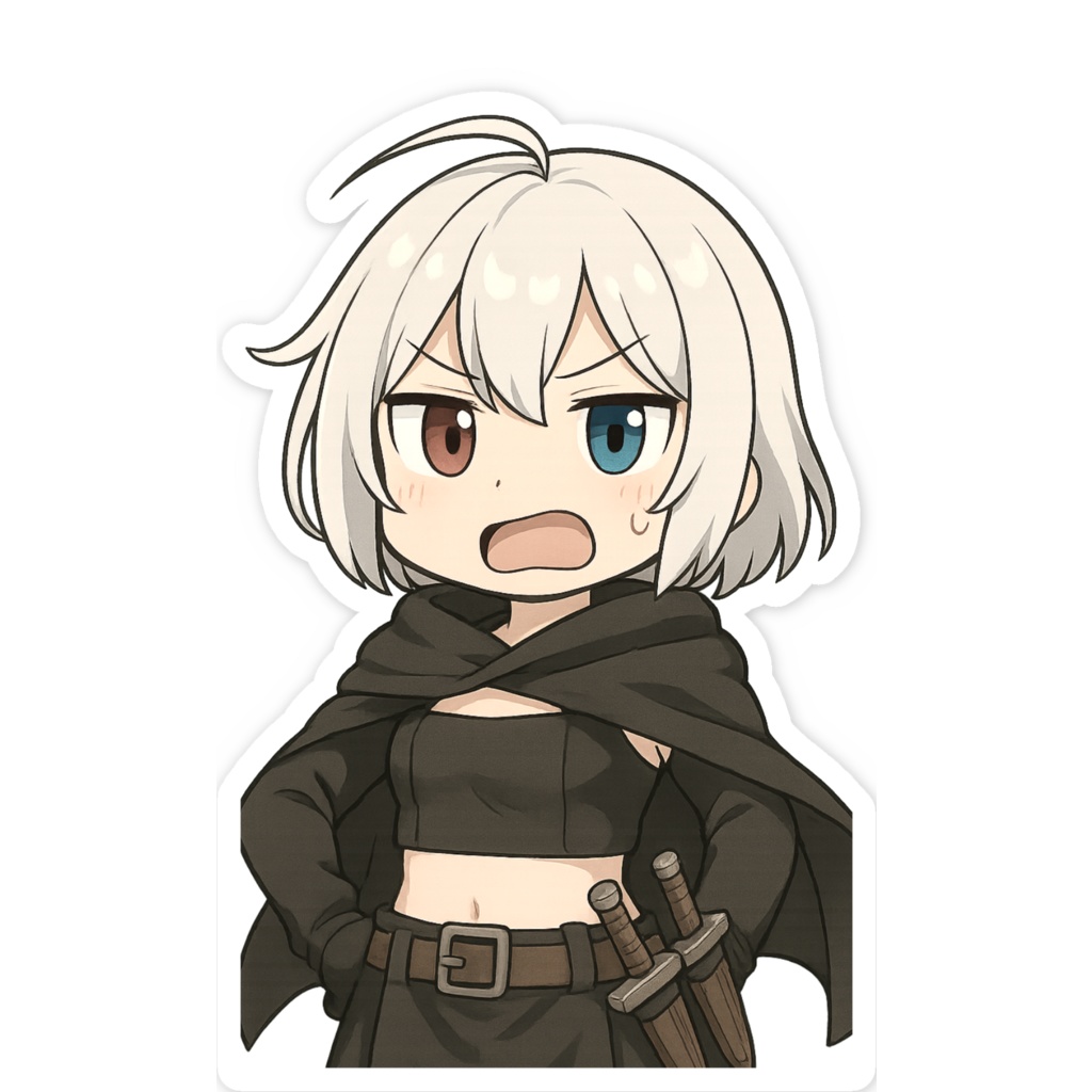 「いーきゅるんらぼ公式|ミリィちびキャラステッカー」