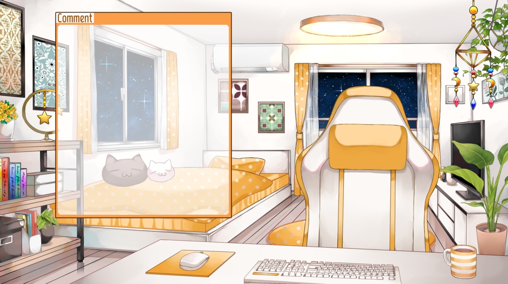 配信用背景セット(夜ver)【動かないver】