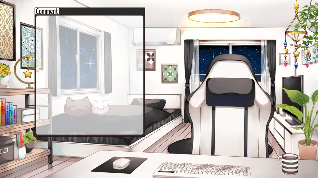 配信用背景セット(夜ver)【動かないver】