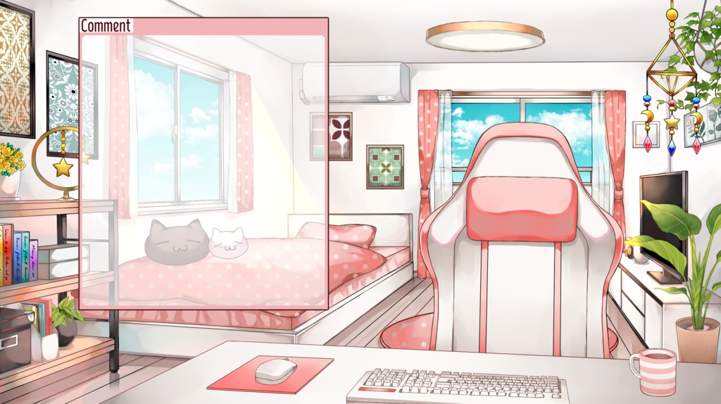 動く配信用背景セット(お昼ver)