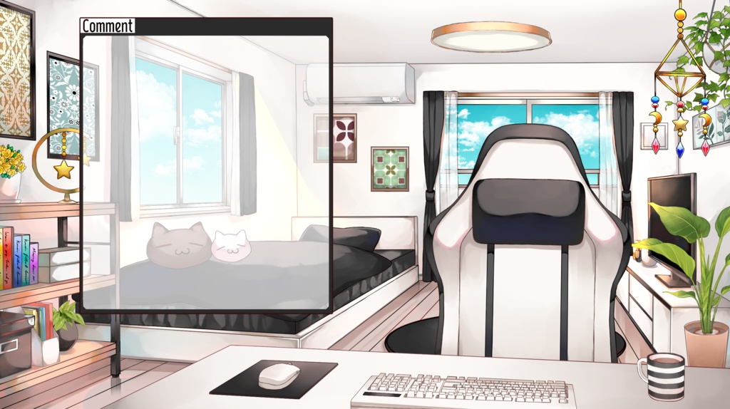 動く配信用背景セット(お昼ver)