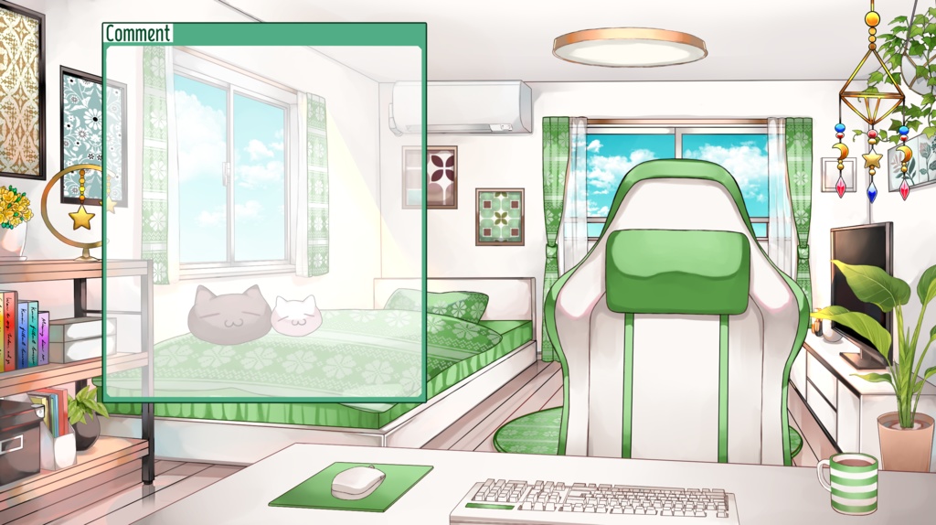 動く配信用背景セット(お昼ver)