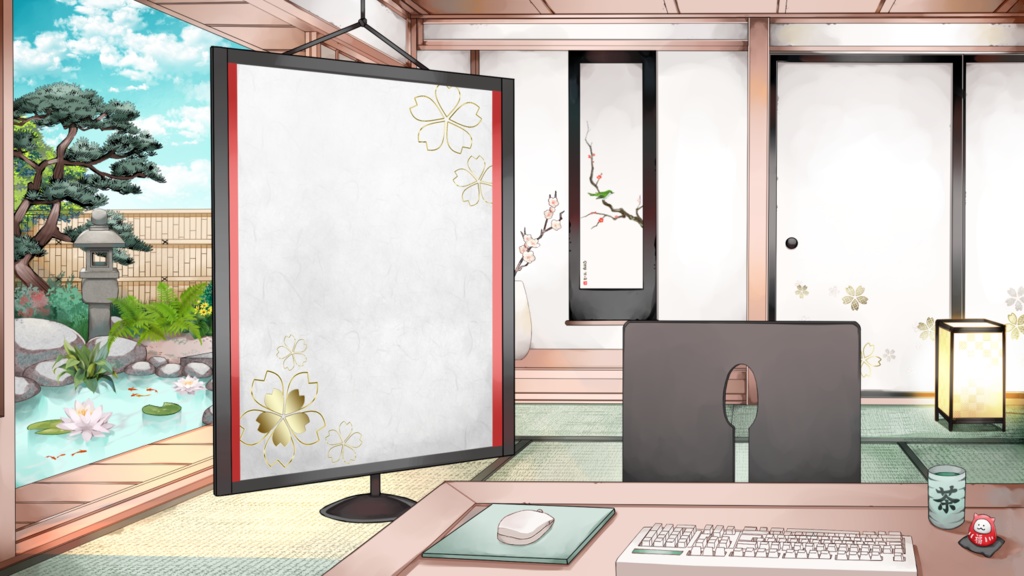 【配信用背景セット】和室(昼)【動かないver】