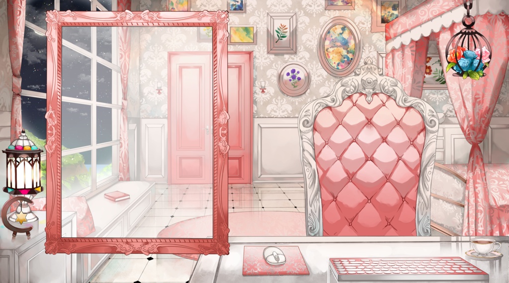 【配信用背景セット】洋室【夜ver】