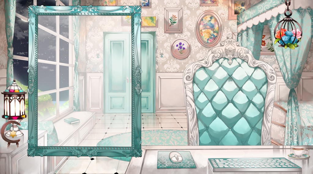 【配信用背景セット】洋室【夜ver】