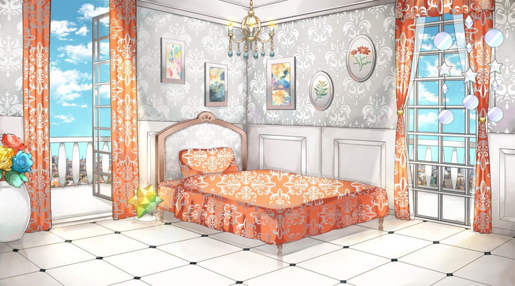 【配信用背景セット】洋室2【昼ver】