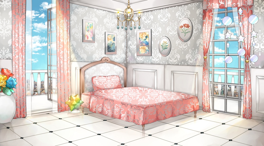 【配信用背景セット】洋室2【昼ver】