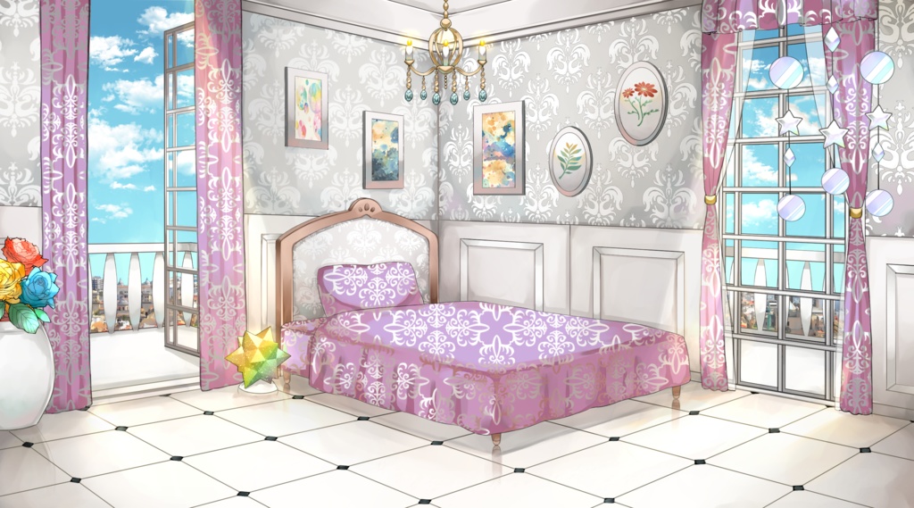 【配信用背景セット】洋室2【昼ver】