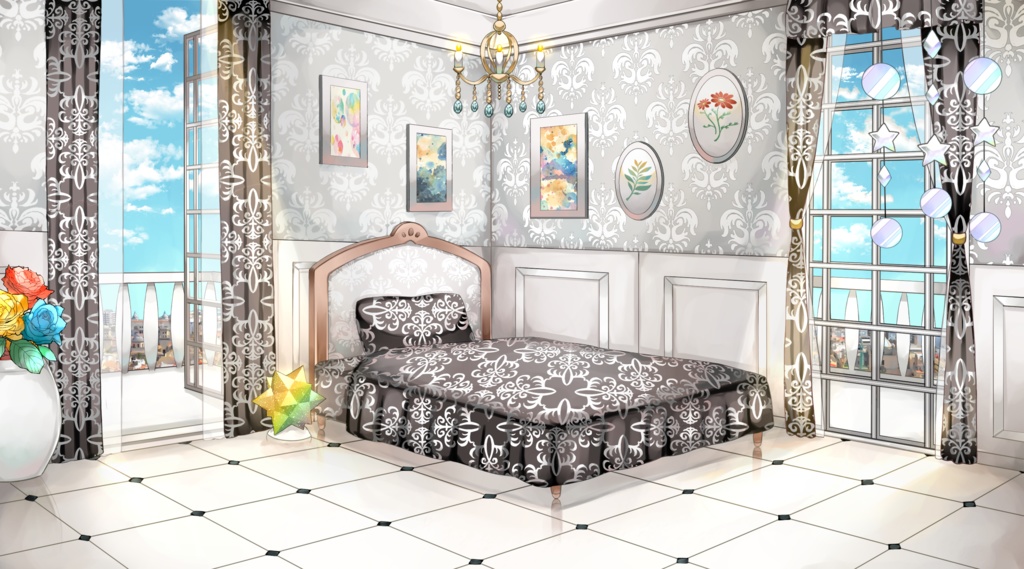 【配信用背景セット】洋室2【昼ver】