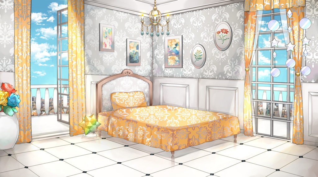 【配信用背景セット】洋室2【昼ver】