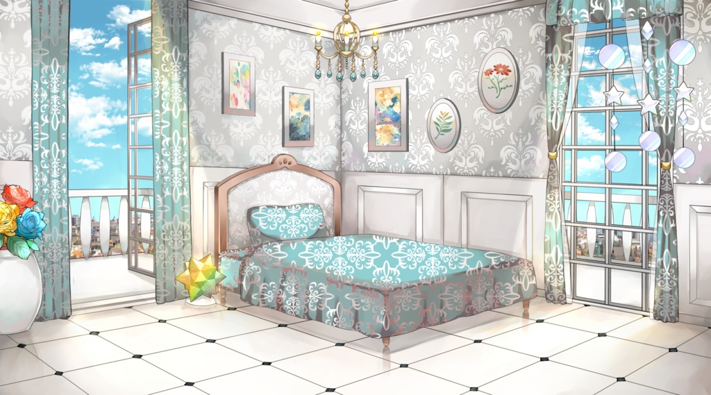 【配信用背景セット】洋室2【昼ver】