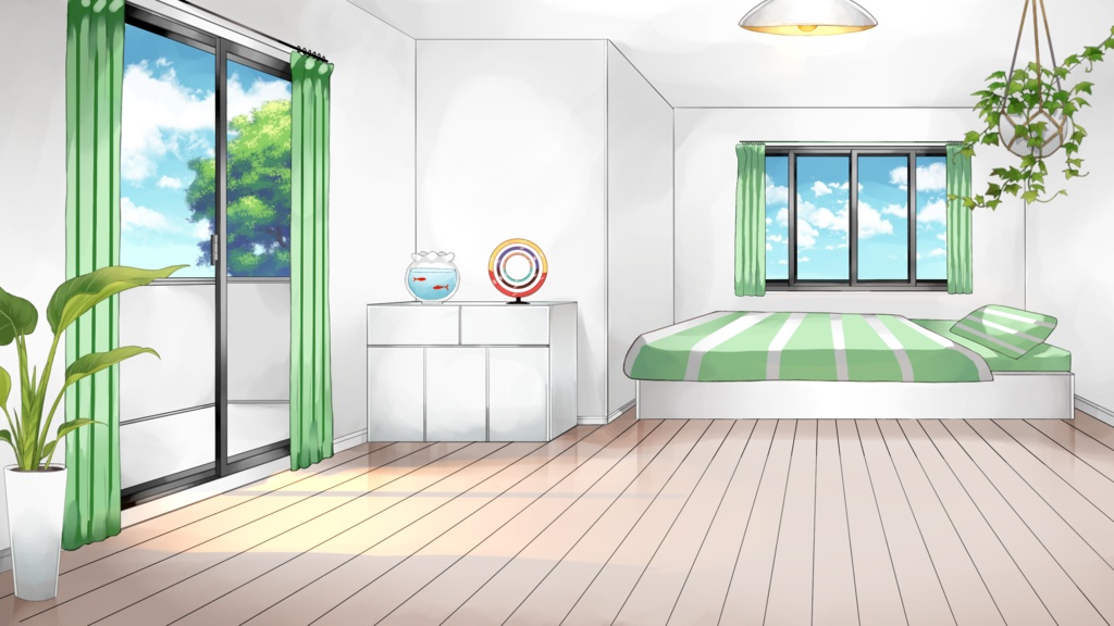 【動く配信用背景セット】普通の部屋【昼ver】