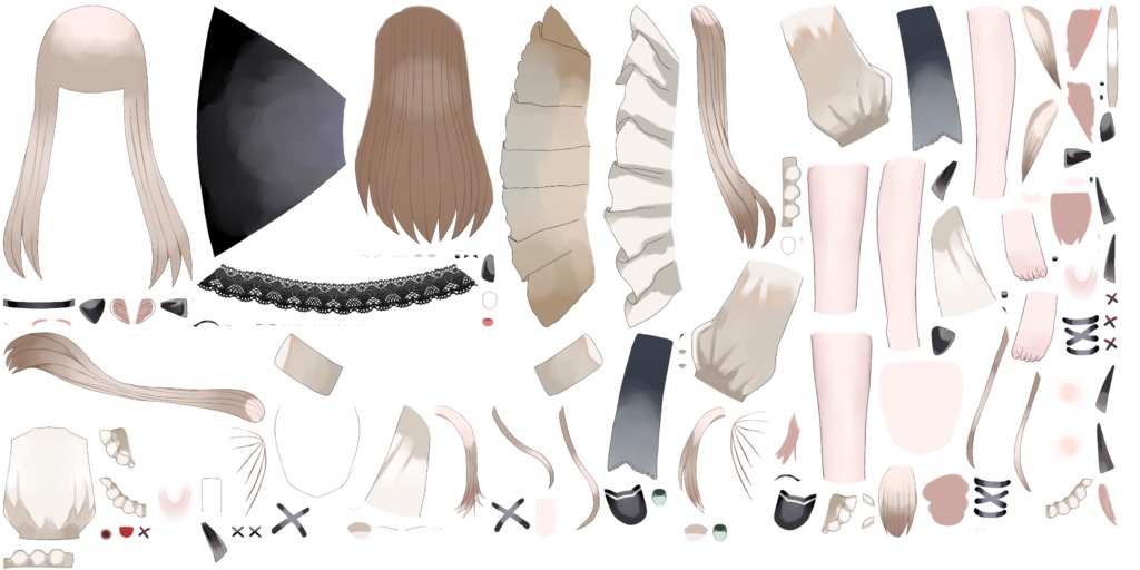 【練習用】パーツ分け済みPSDデータ