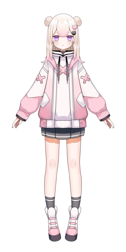 【パーツ分け済みPSD】ピンクの女の子【汎用型】