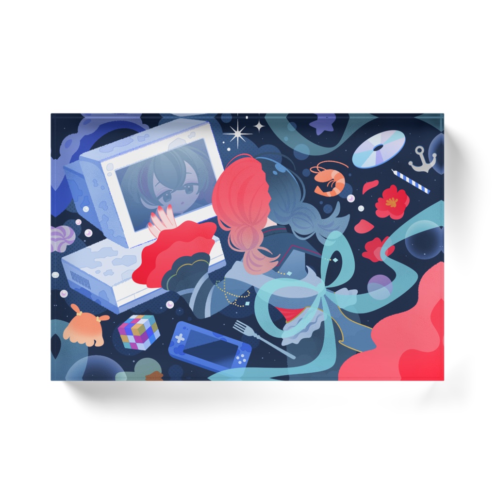 深海マフカのアクリルブロック