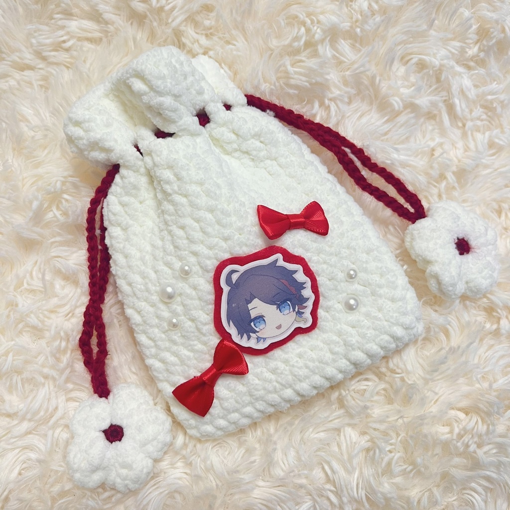 ハンドメイド 巾着ポーチ