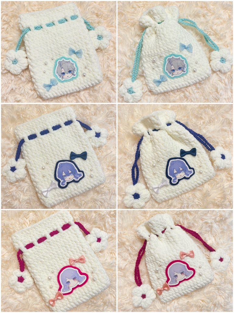 ハンドメイド 巾着ポーチ