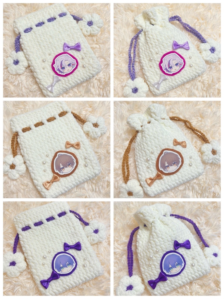 ハンドメイド 巾着ポーチ