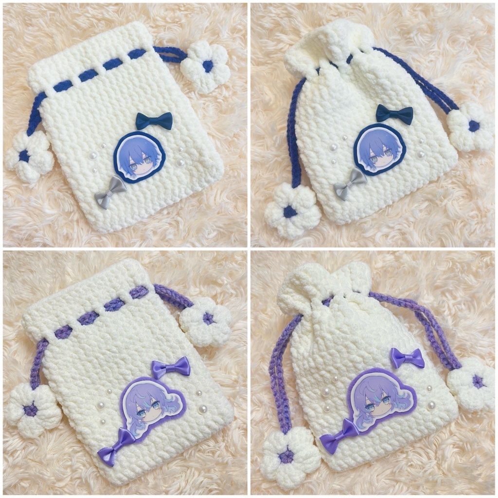 ハンドメイド 巾着ポーチ