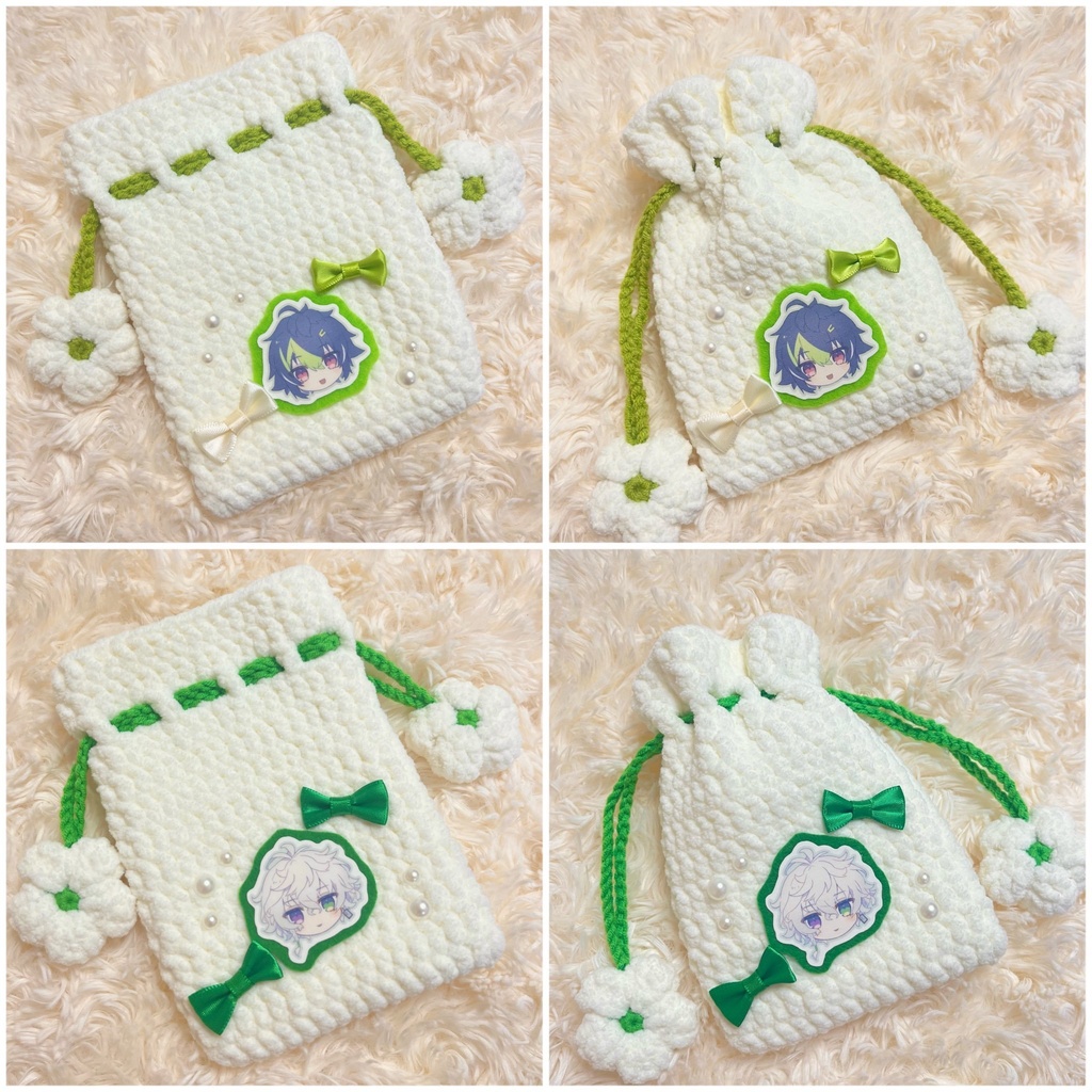 ハンドメイド 巾着ポーチ